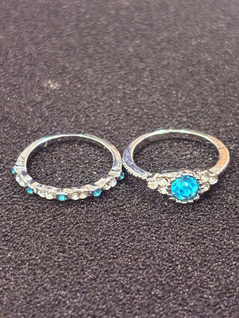 Blue Rhinestone Ring Set - Picture 6 of 6